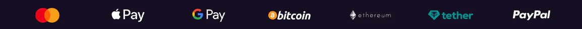 Blaze Spins Casino payment methods including Mastercard, Apple Pay, Google Pay, Bitcoin, Ethereum, Tether and PayPal