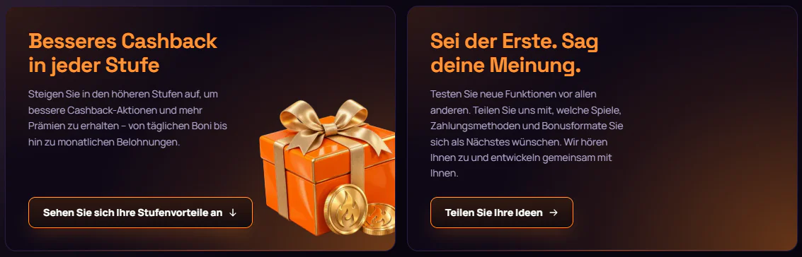 BlazeSpins Casino VIP-Vorteile mit verbessertem Cashback und Belohnungen sowie Möglichkeiten für Spielerfeedback