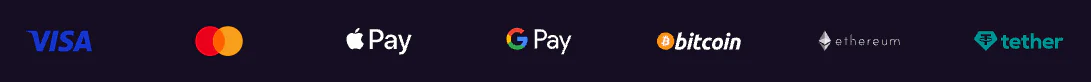 BlazeSpins Casino Zahlungsmethoden mit Visa, Mastercard, Apple Pay, Google Pay, Bitcoin, Ethereum und Tether