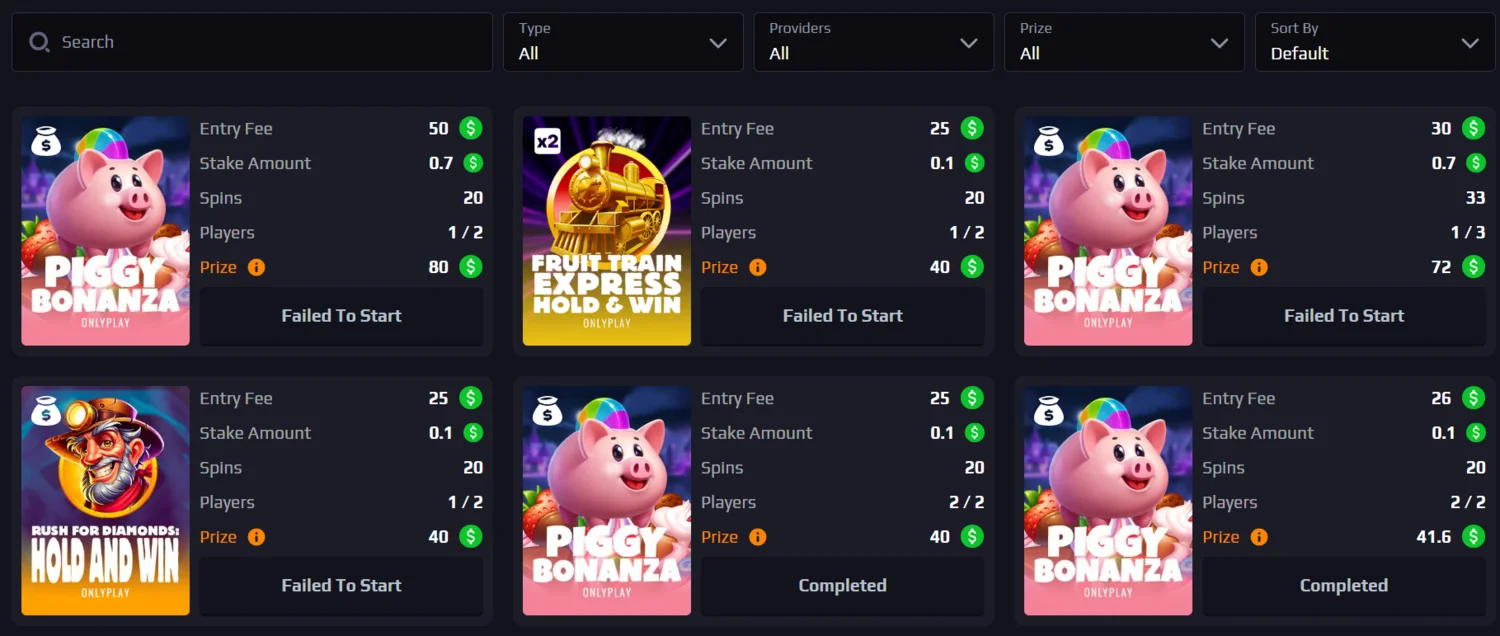 Blaze Spins Casino PVP Battles