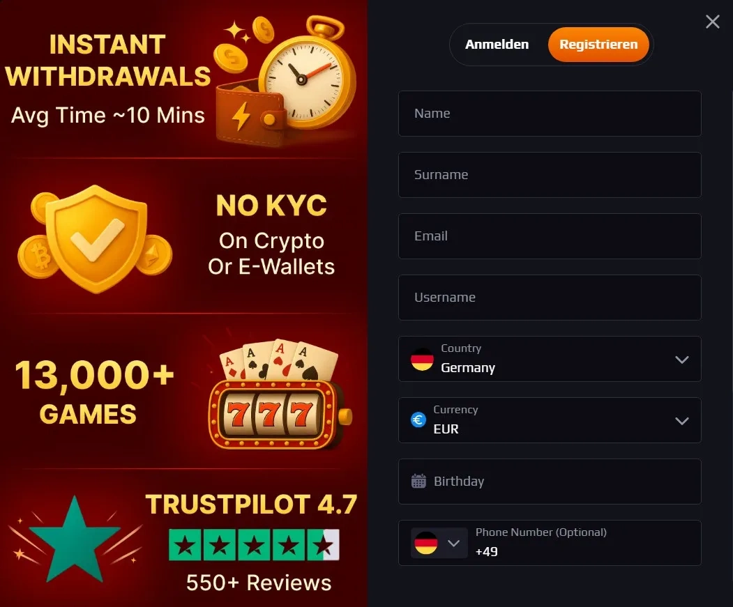 Blaze spins casino registrieren