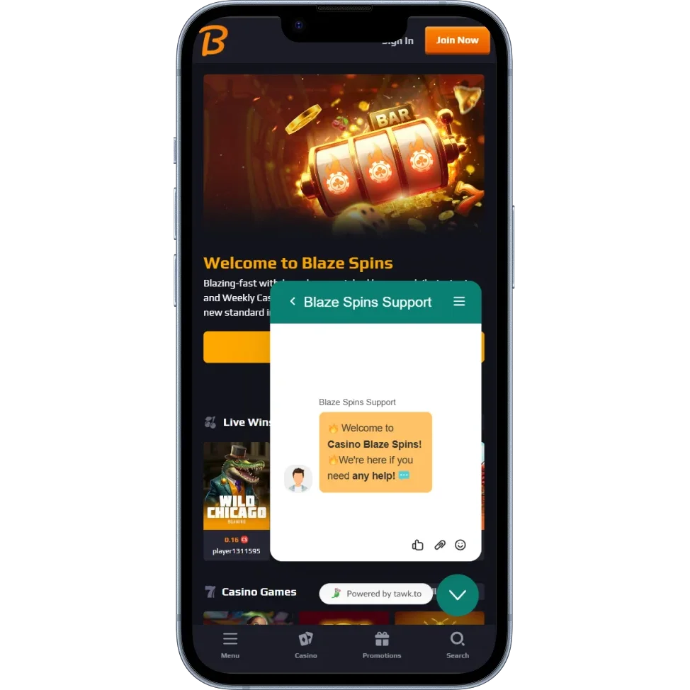 Blaze Spins Casino Support