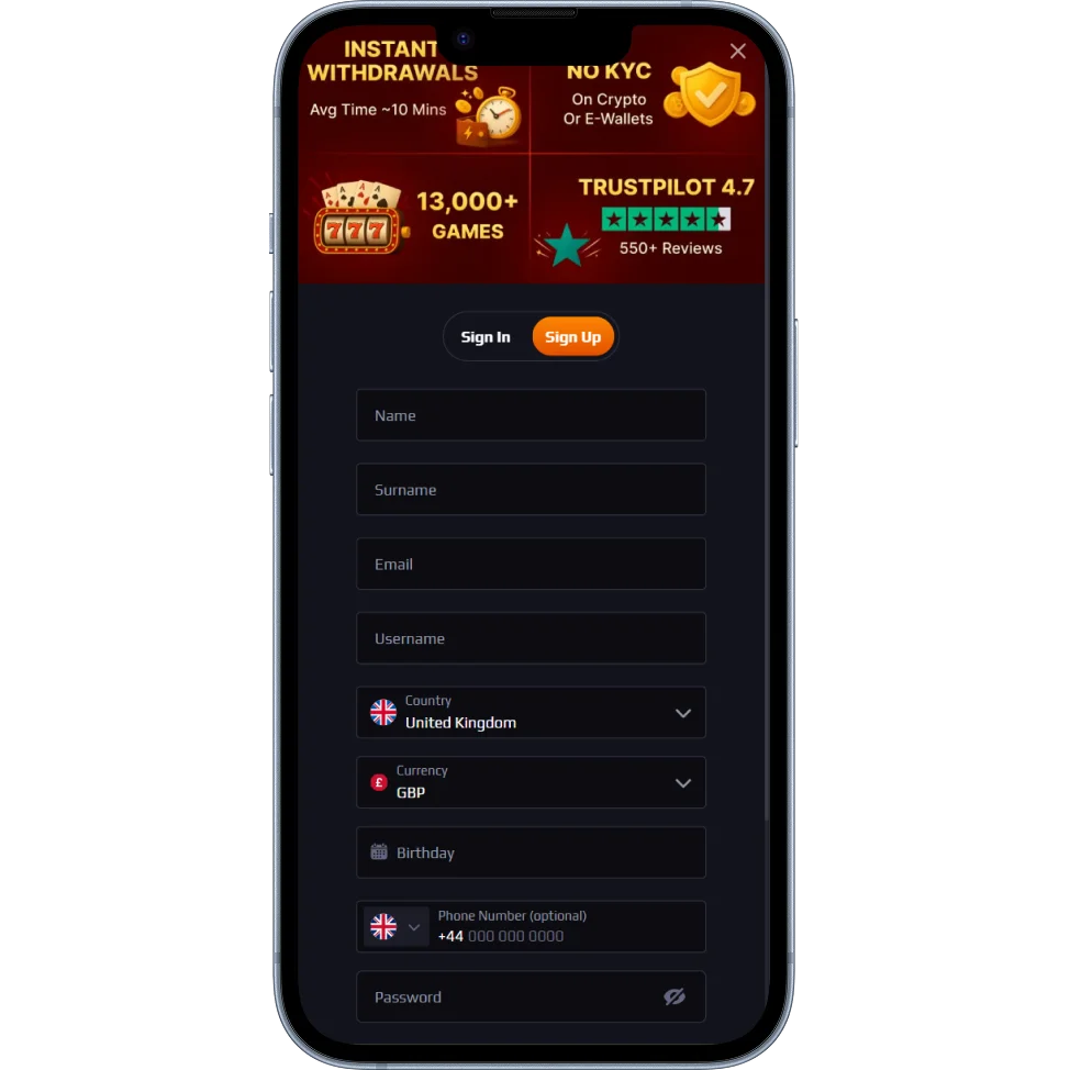 Blaze Spins Casino Registration